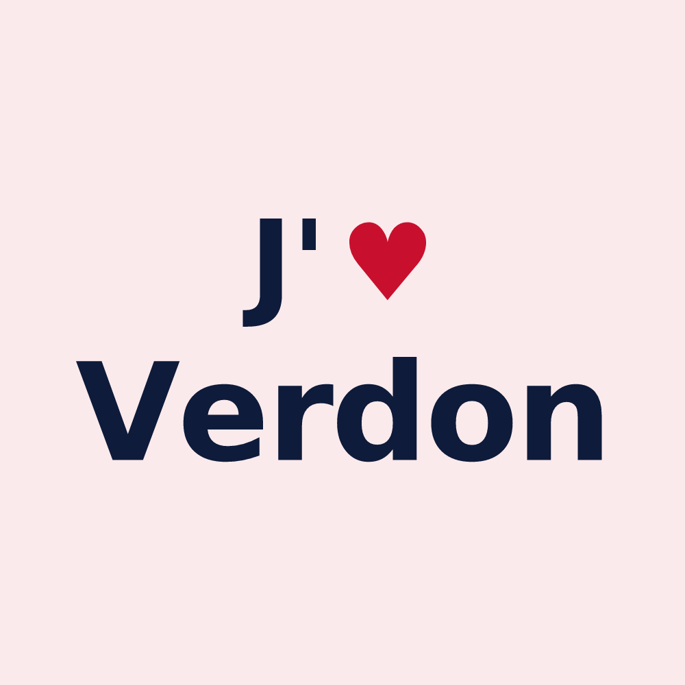 Magnet personnalisé Verdon — design J'aime Verdon