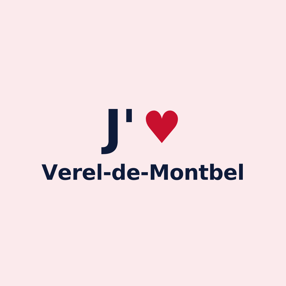 Magnet personnalisé Verel-de-Montbel — design J'aime Verel-de-Montbel