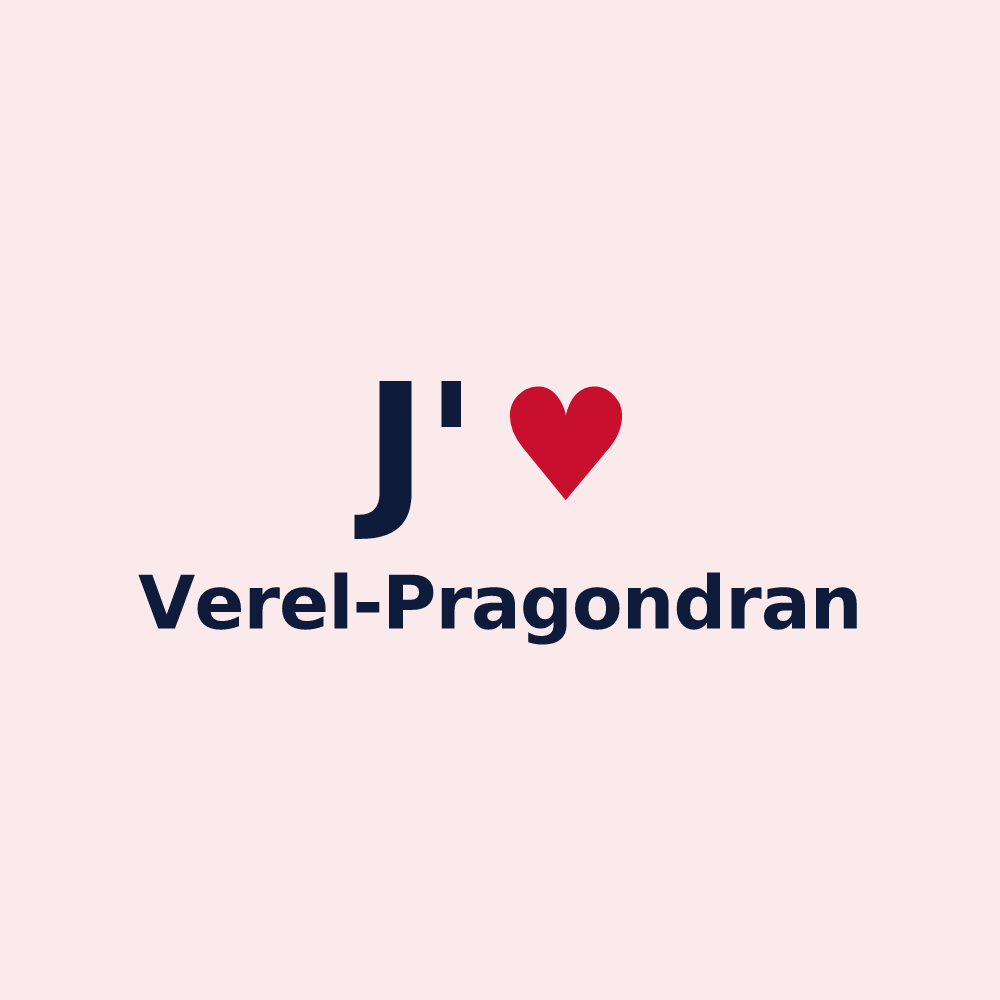 Magnet personnalisé Verel-Pragondran — design J'aime Verel-Pragondran