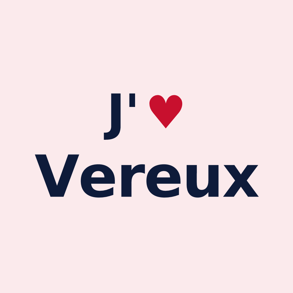 Magnet personnalisé Vereux — design J'aime Vereux