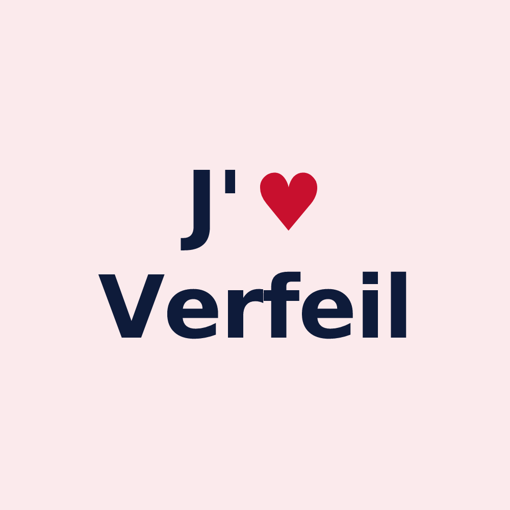 Magnet personnalisé Verfeil — design J'aime Verfeil