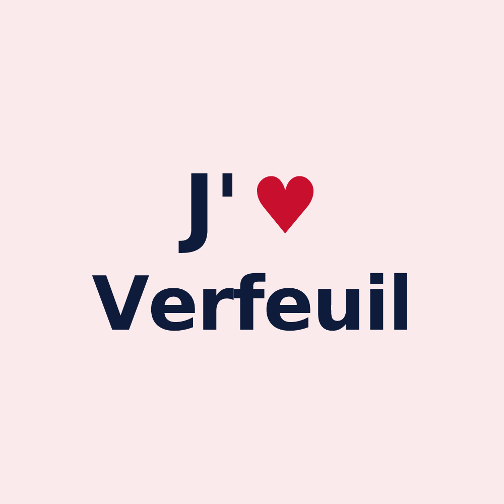 Magnet personnalisé Verfeuil — design J'aime Verfeuil