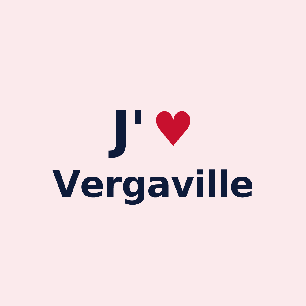 Magnet personnalisé Vergaville — design J'aime Vergaville