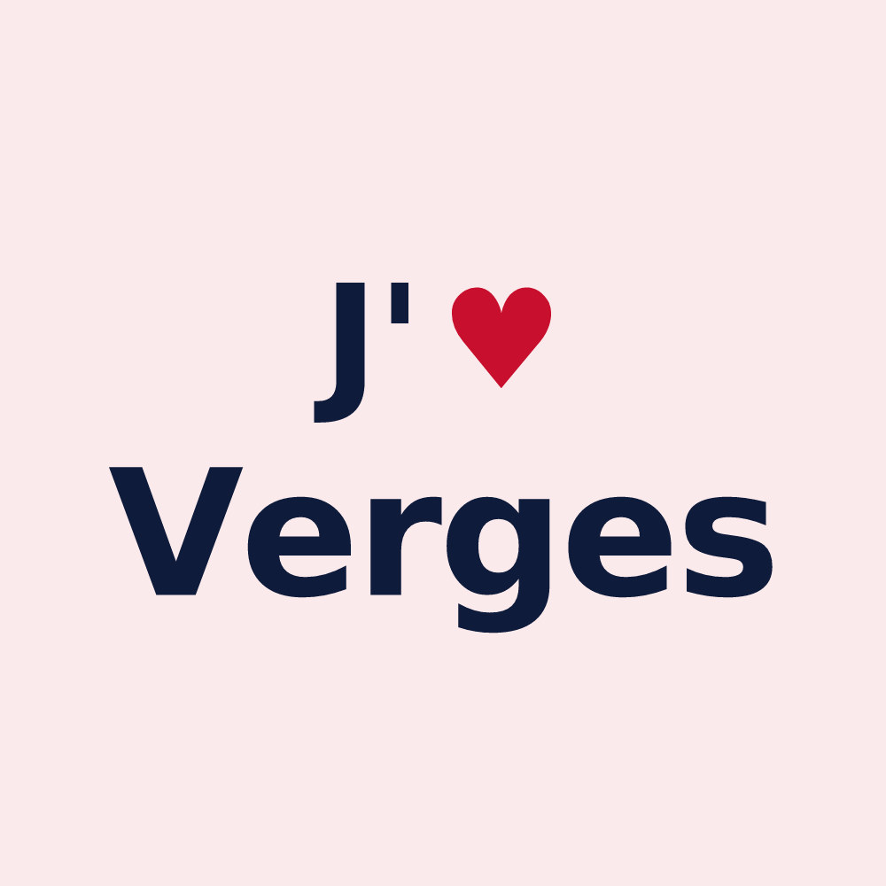 Magnet personnalisé Verges — design J'aime Verges