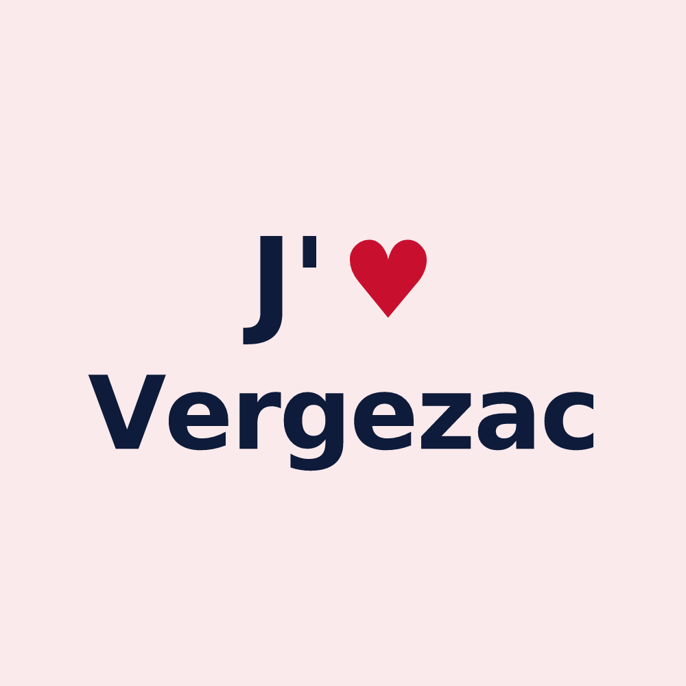 Magnet personnalisé Vergezac — design J'aime Vergezac