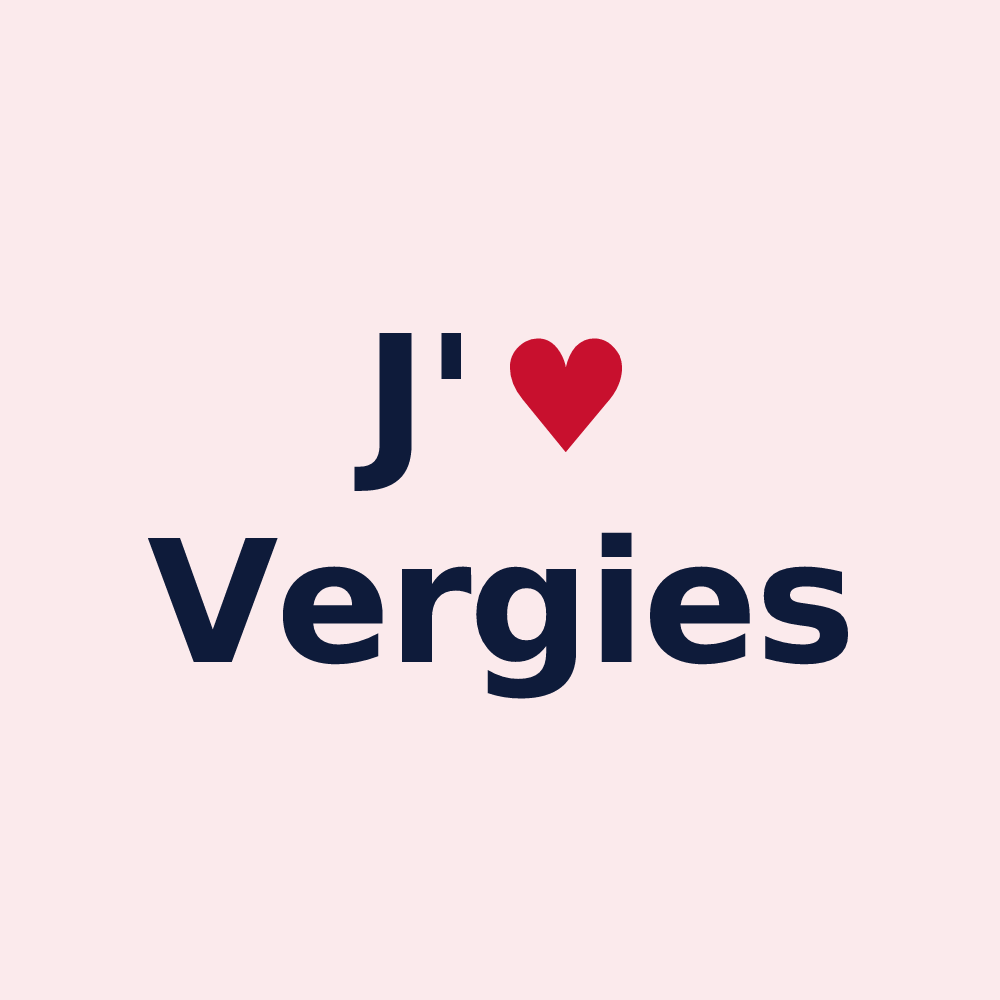 Magnet personnalisé Vergies — design J'aime Vergies