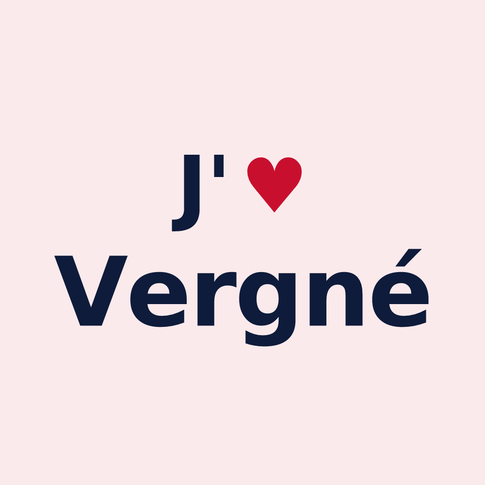 Magnet personnalisé Vergné — design J'aime Vergné