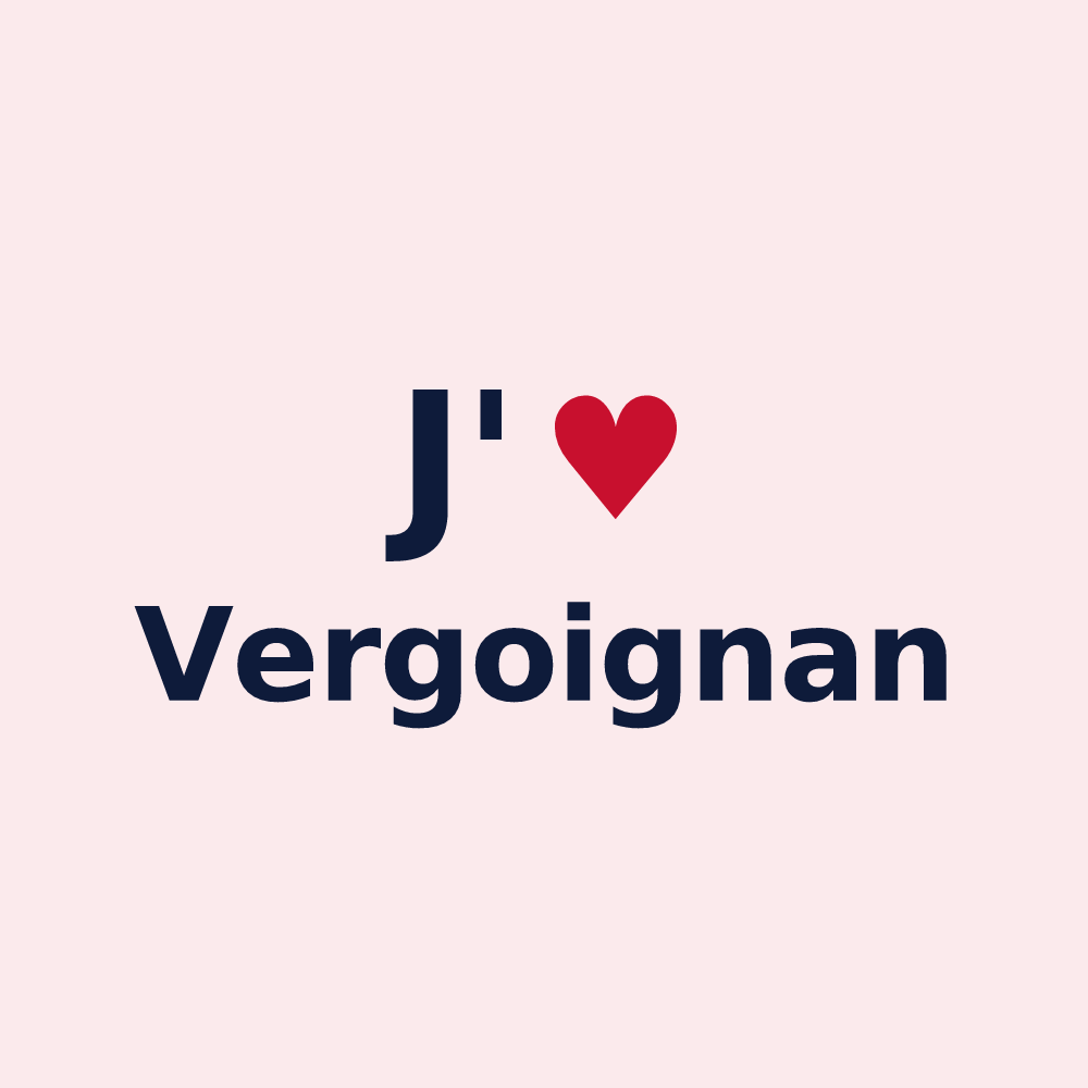 Magnet personnalisé Vergoignan — design J'aime Vergoignan