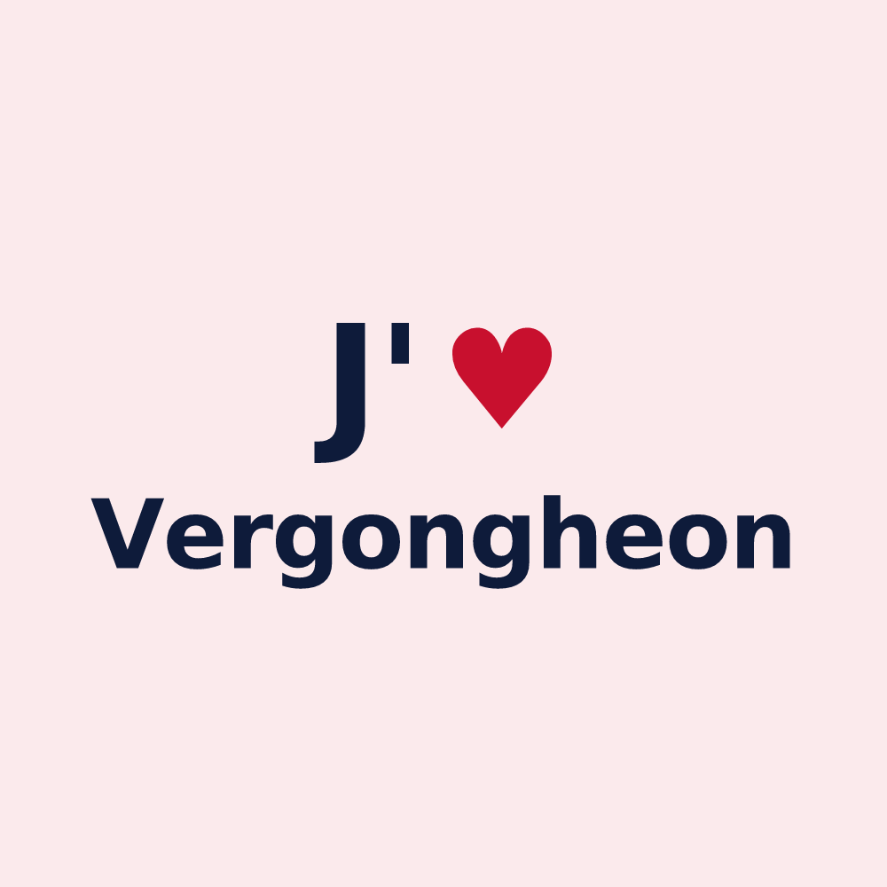 Magnet personnalisé Vergongheon — design J'aime Vergongheon