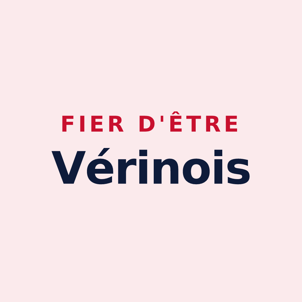 Magnet « Fier d'être Vérinois » — design pour Vérin
