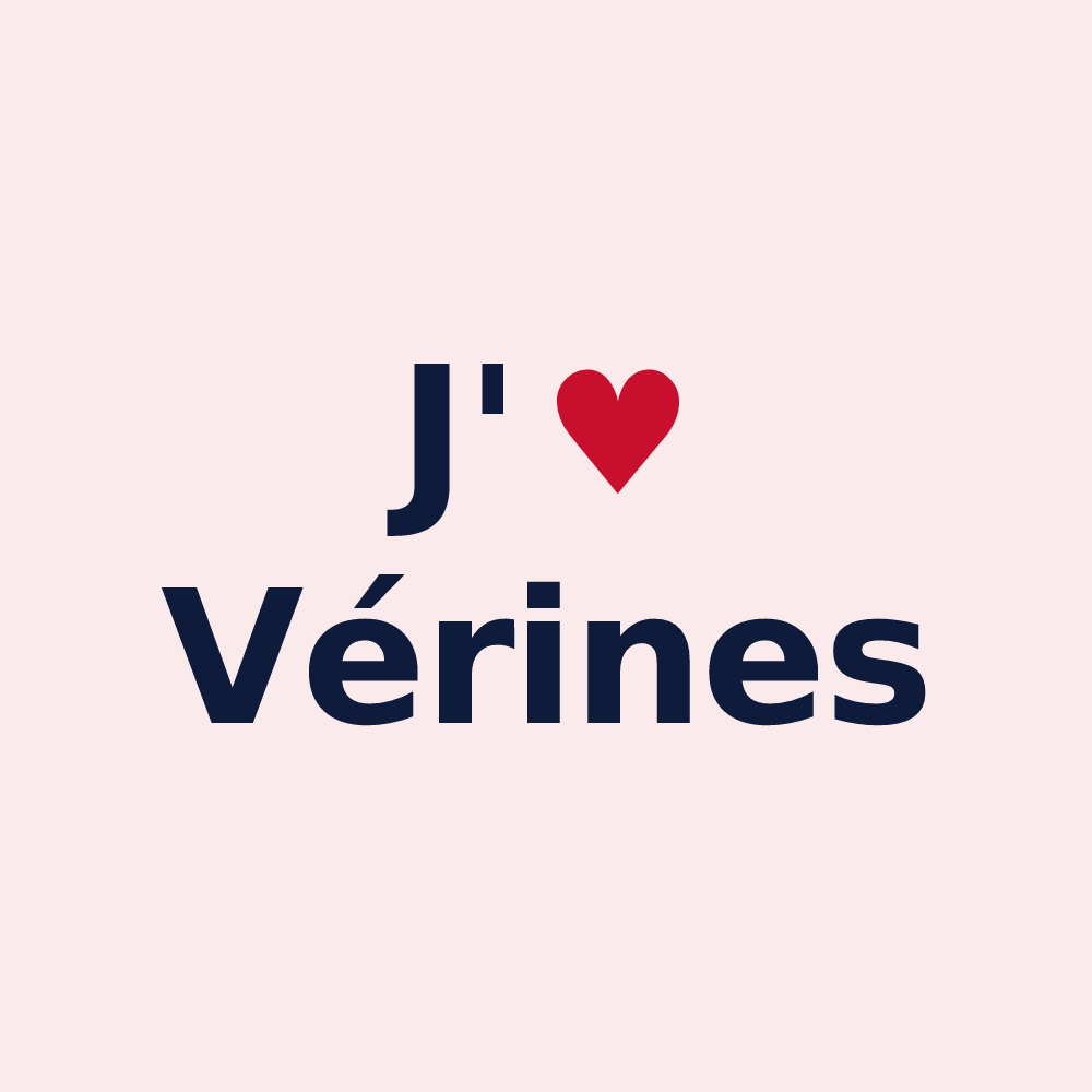 Magnet personnalisé Vérines — design J'aime Vérines