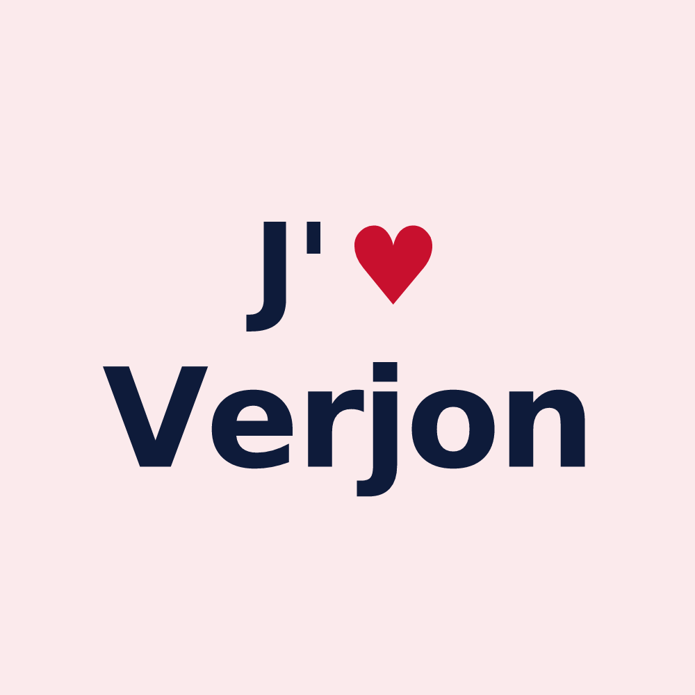 Magnet personnalisé Verjon — design J'aime Verjon