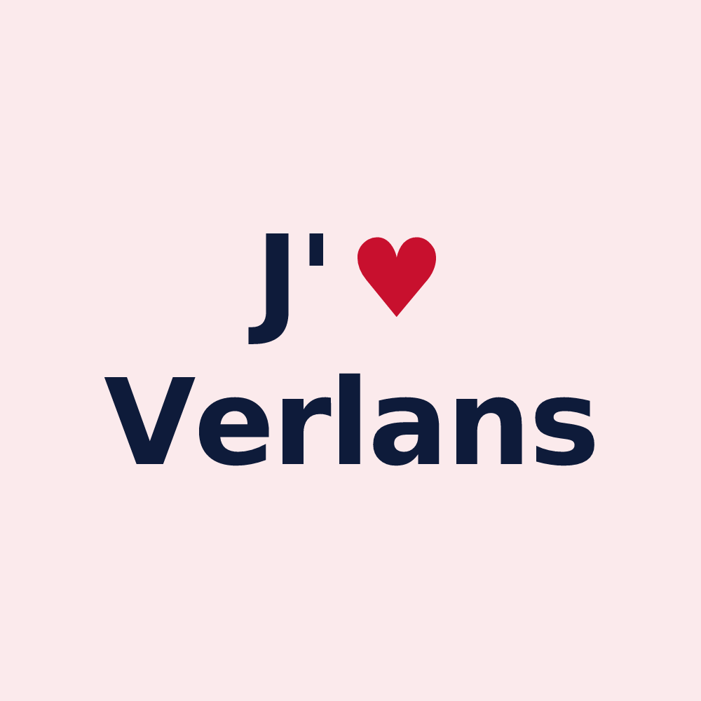 Magnet personnalisé Verlans — design J'aime Verlans