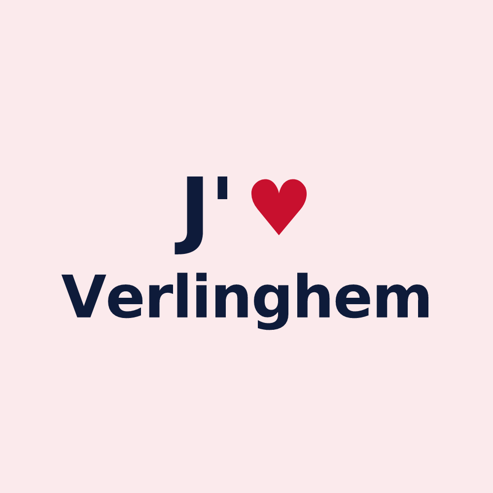 Magnet personnalisé Verlinghem — design J'aime Verlinghem