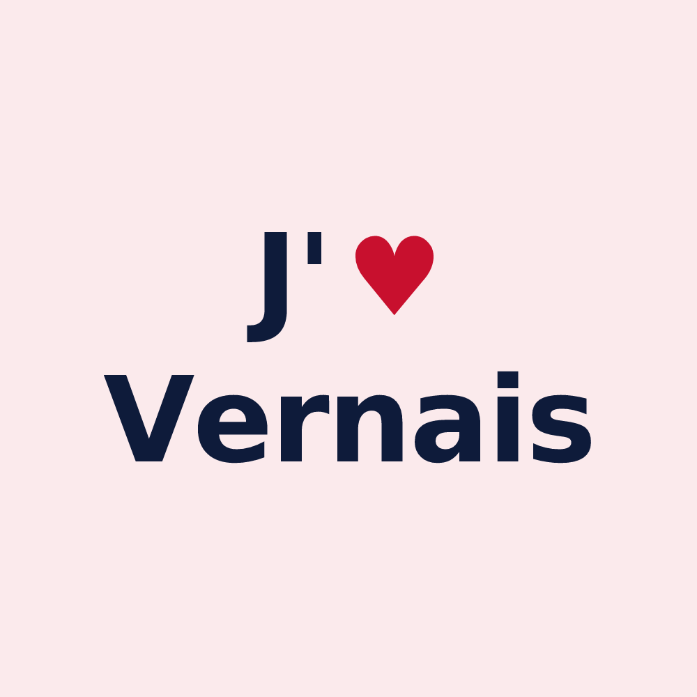 Magnet personnalisé Vernais — design J'aime Vernais