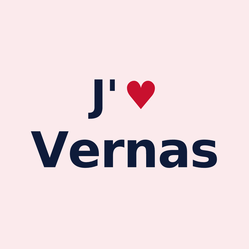 Magnet personnalisé Vernas — design J'aime Vernas