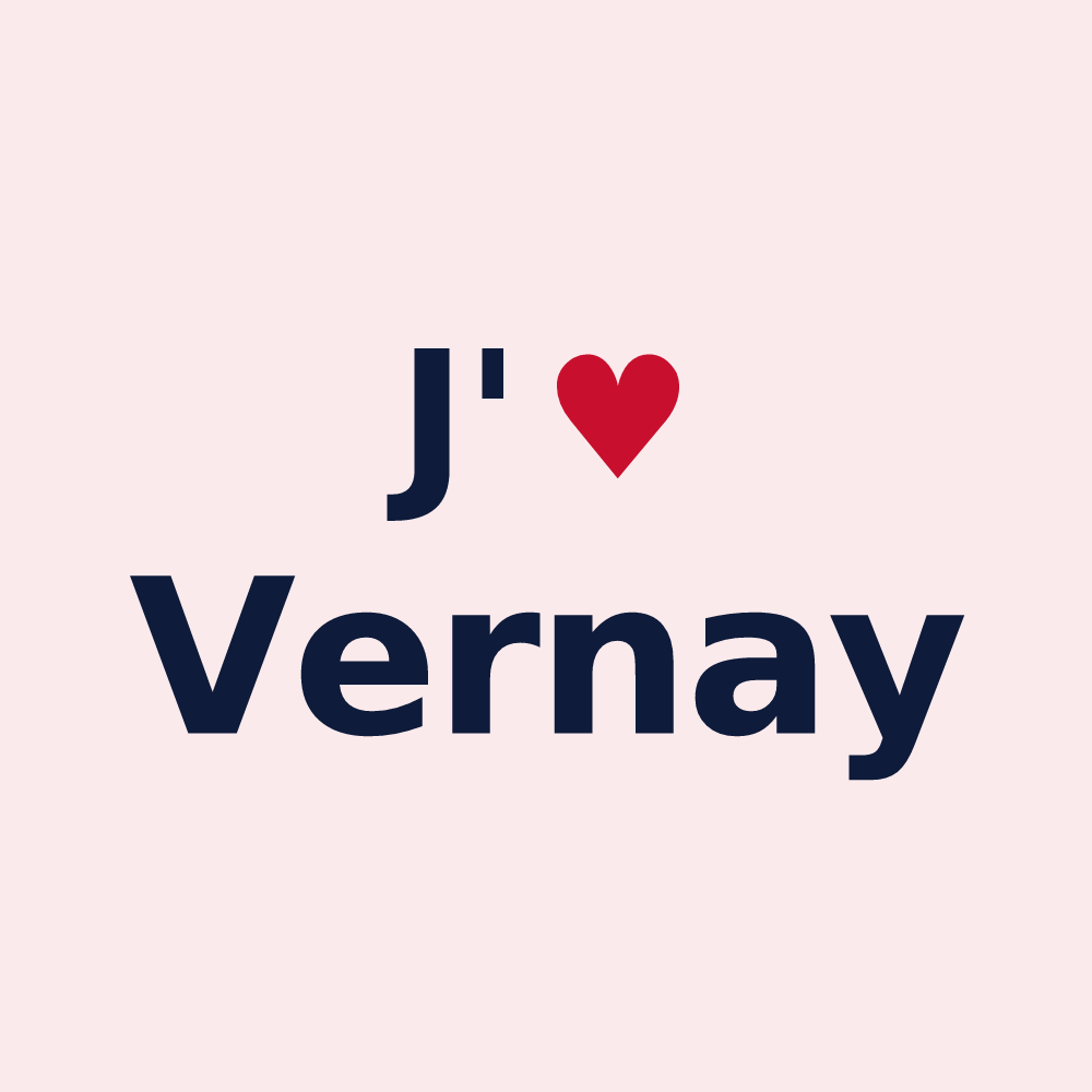 Magnet personnalisé Vernay — design J'aime Vernay