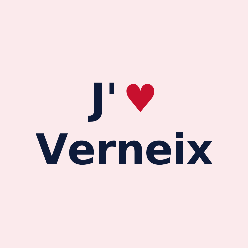 Magnet personnalisé Verneix — design J'aime Verneix