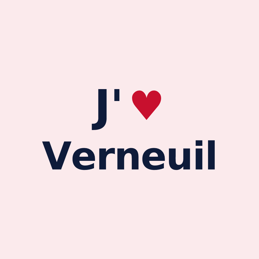 Magnet personnalisé Verneuil — design J'aime Verneuil