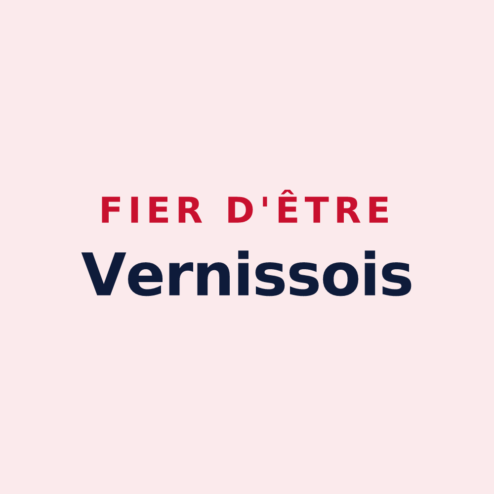 Magnet « Fier d'être Vernissois » — design pour Vernie