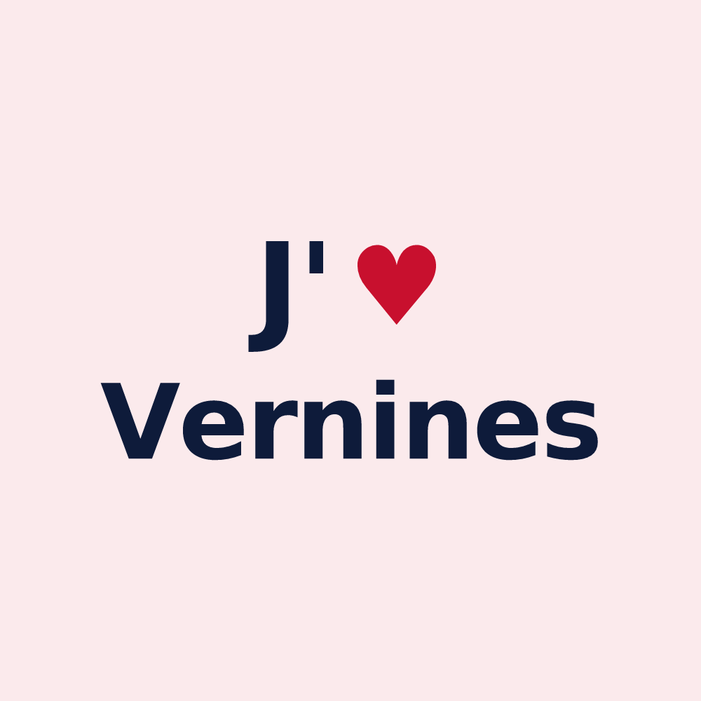 Magnet personnalisé Vernines — design J'aime Vernines