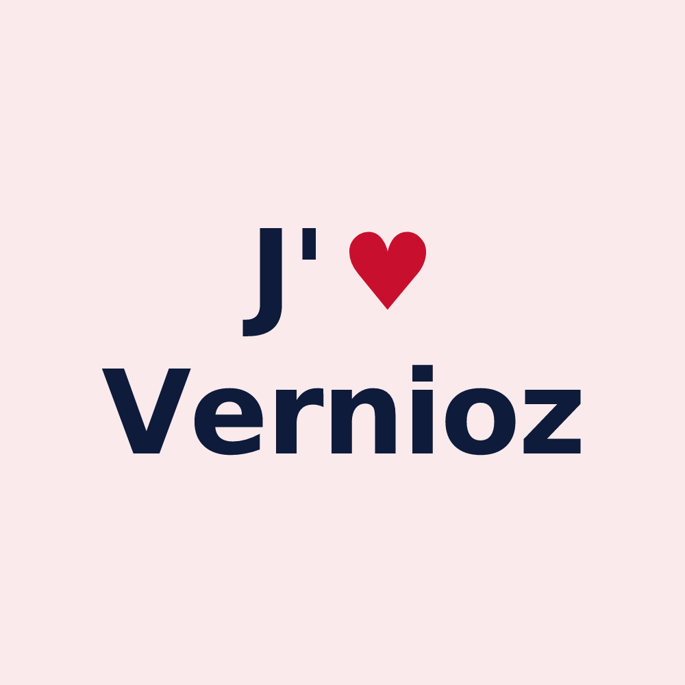 Magnet personnalisé Vernioz — design J'aime Vernioz