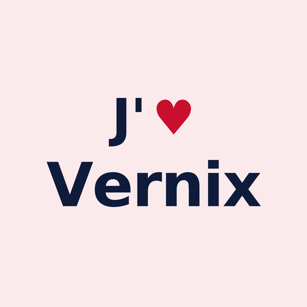 Magnet personnalisé Vernix — design J'aime Vernix