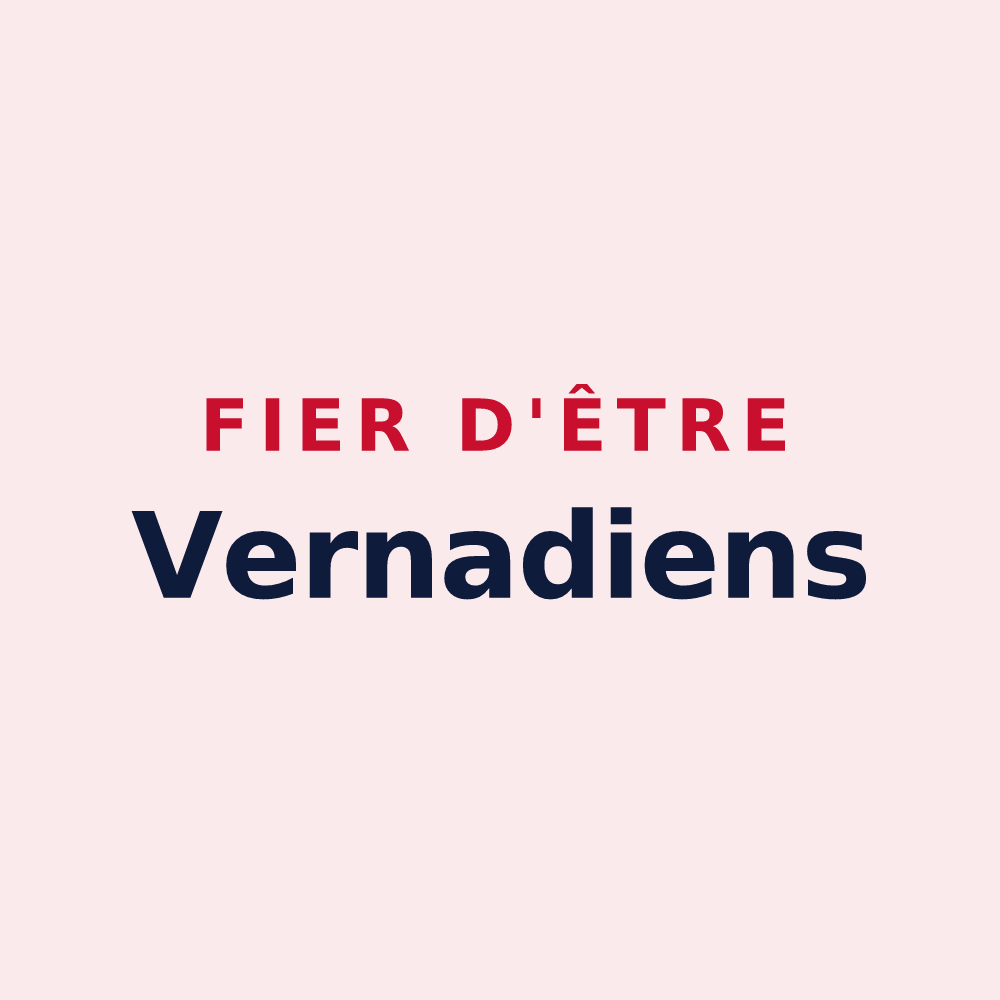 Magnet « Fier d'être Vernadiens » — design pour Vernou-sur-Brenne
