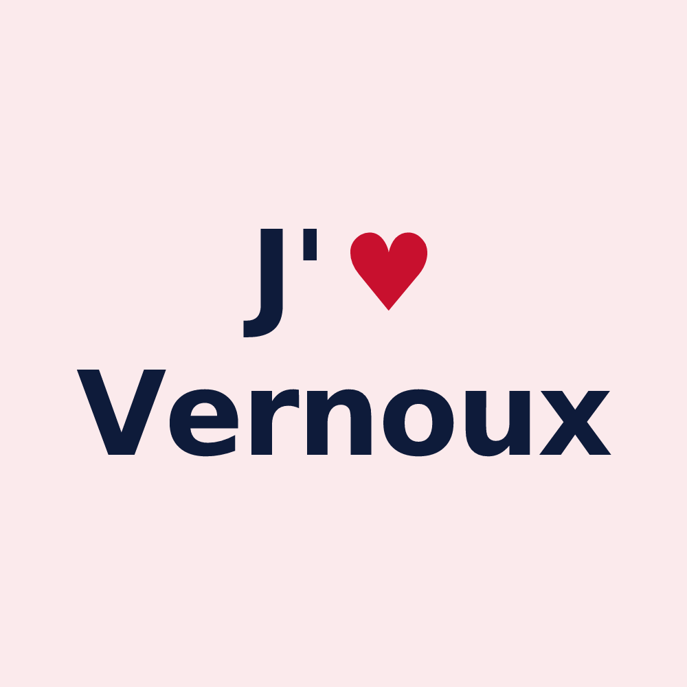 Magnet personnalisé Vernoux — design J'aime Vernoux