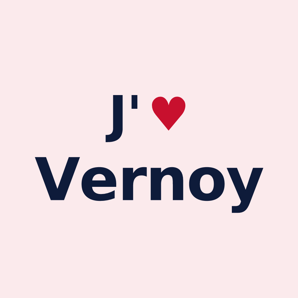 Magnet personnalisé Vernoy — design J'aime Vernoy