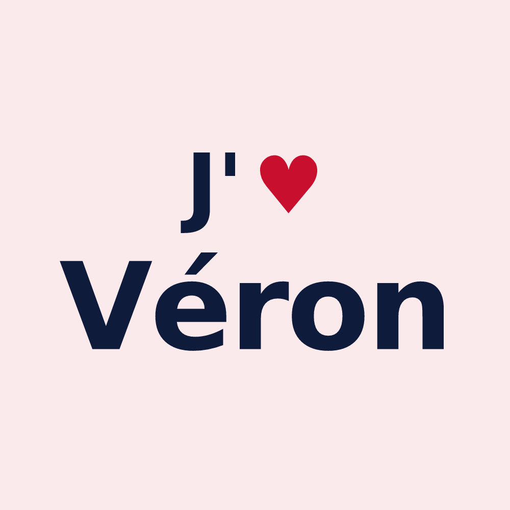 Magnet personnalisé Véron — design J'aime Véron