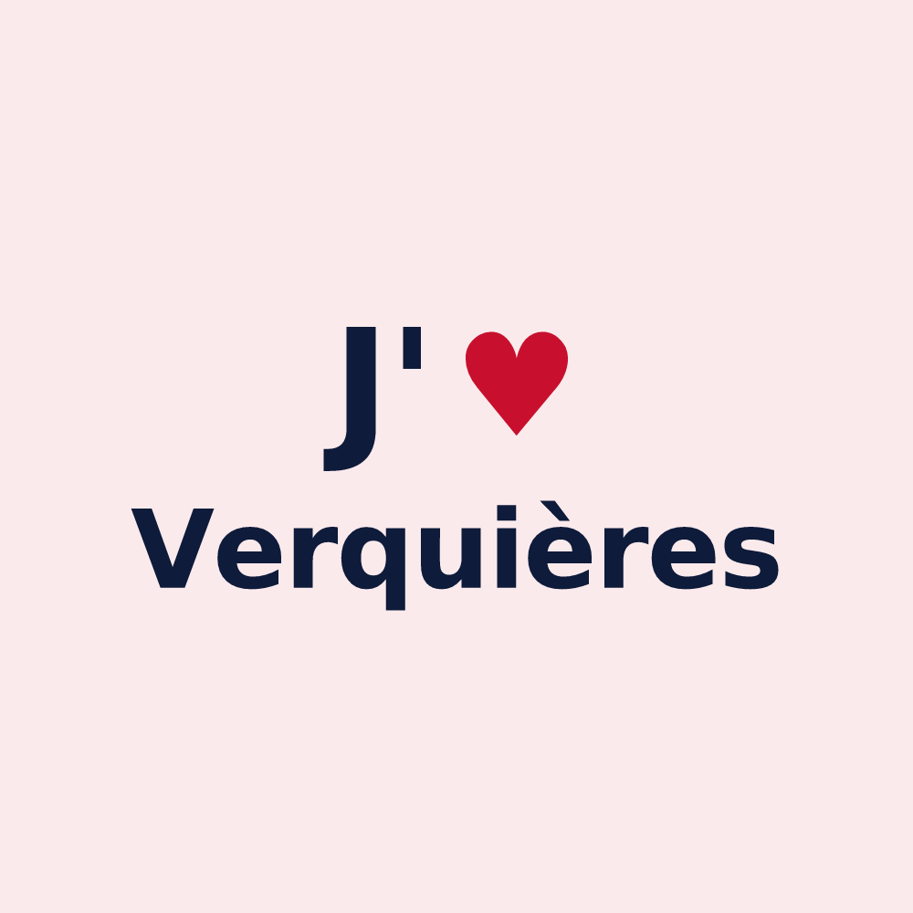 Magnet personnalisé Verquières — design J'aime Verquières