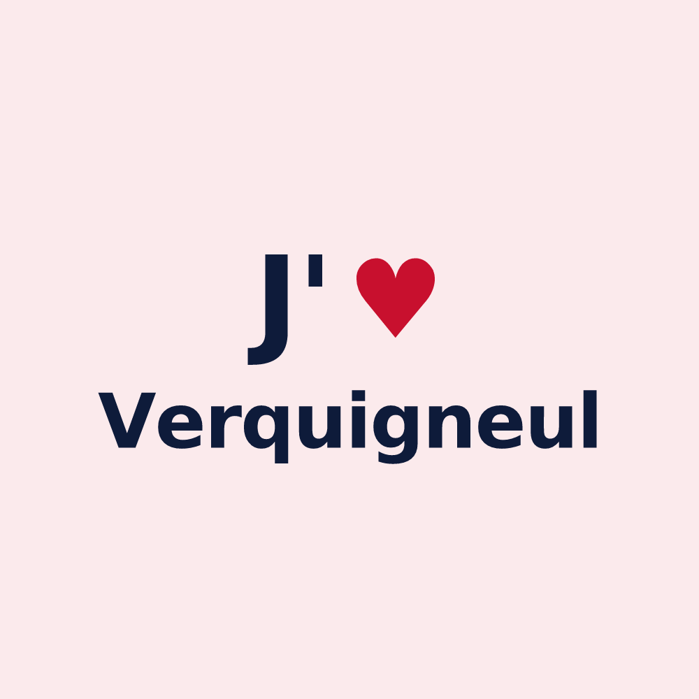 Magnet personnalisé Verquigneul — design J'aime Verquigneul