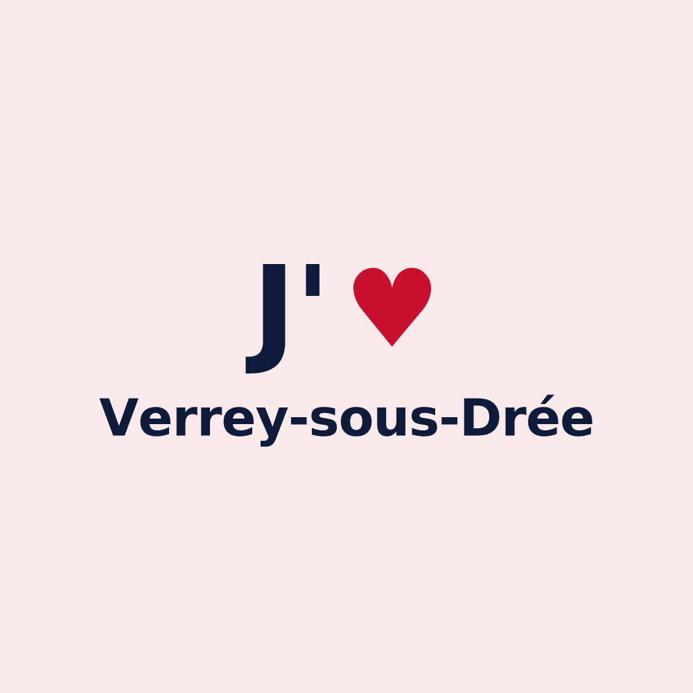 Magnet personnalisé Verrey-sous-Drée — design J'aime Verrey-sous-Drée