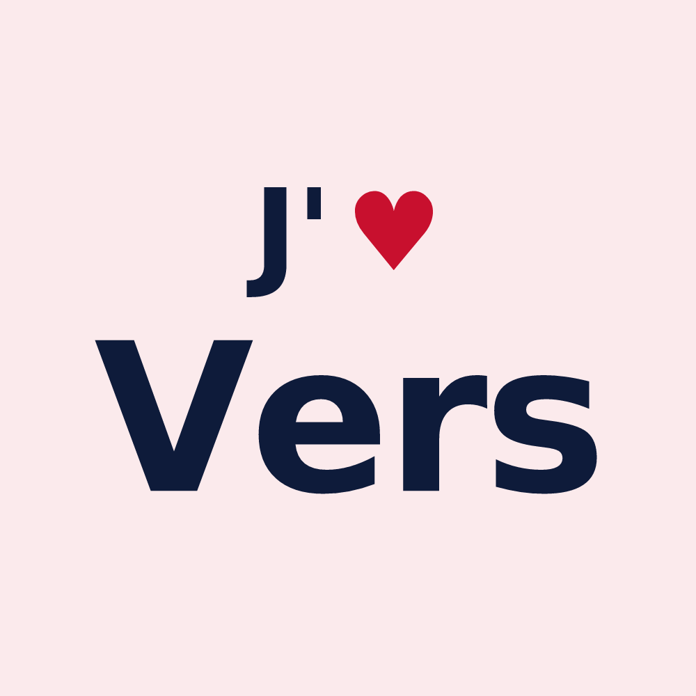 Magnet personnalisé Vers — design J'aime Vers
