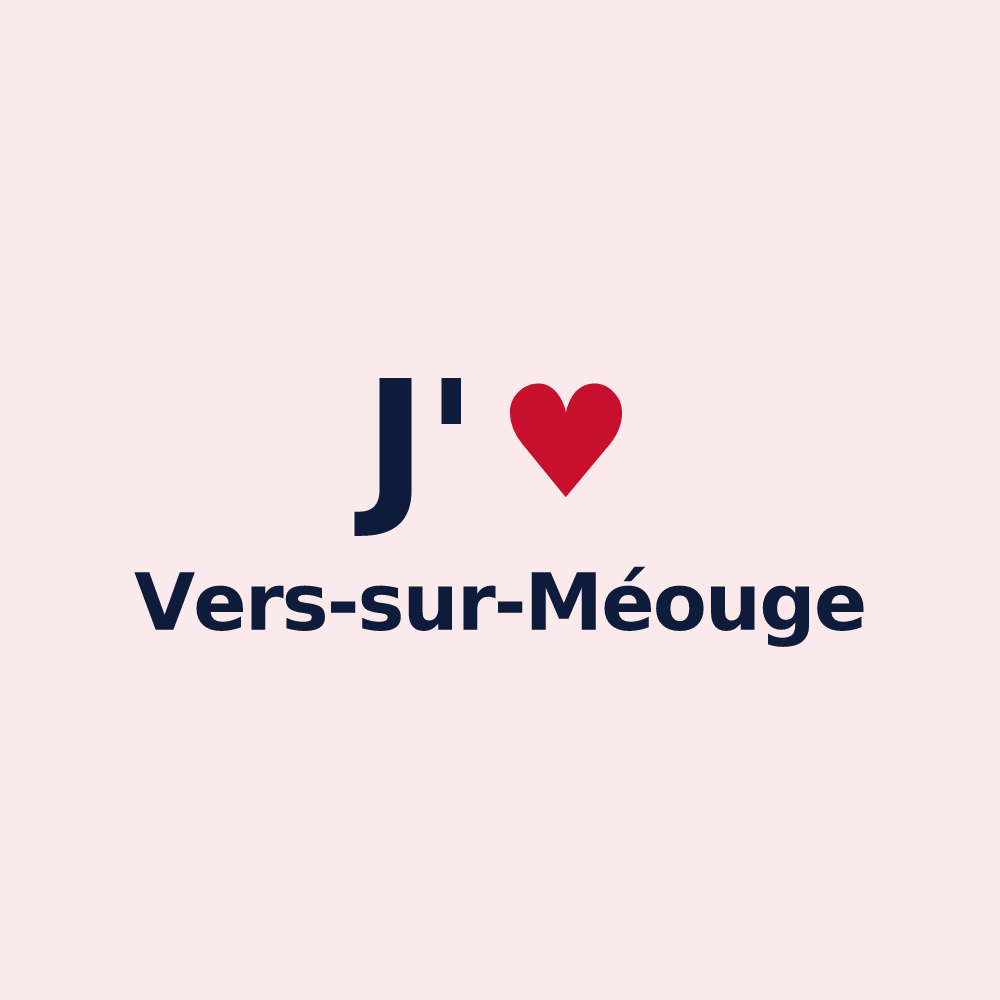 Magnet personnalisé Vers-sur-Méouge — design J'aime Vers-sur-Méouge
