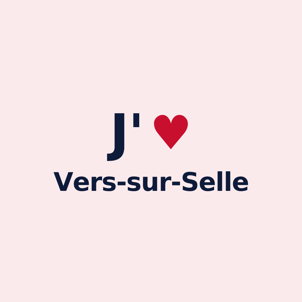 Magnet personnalisé Vers-sur-Selle — design J'aime Vers-sur-Selle