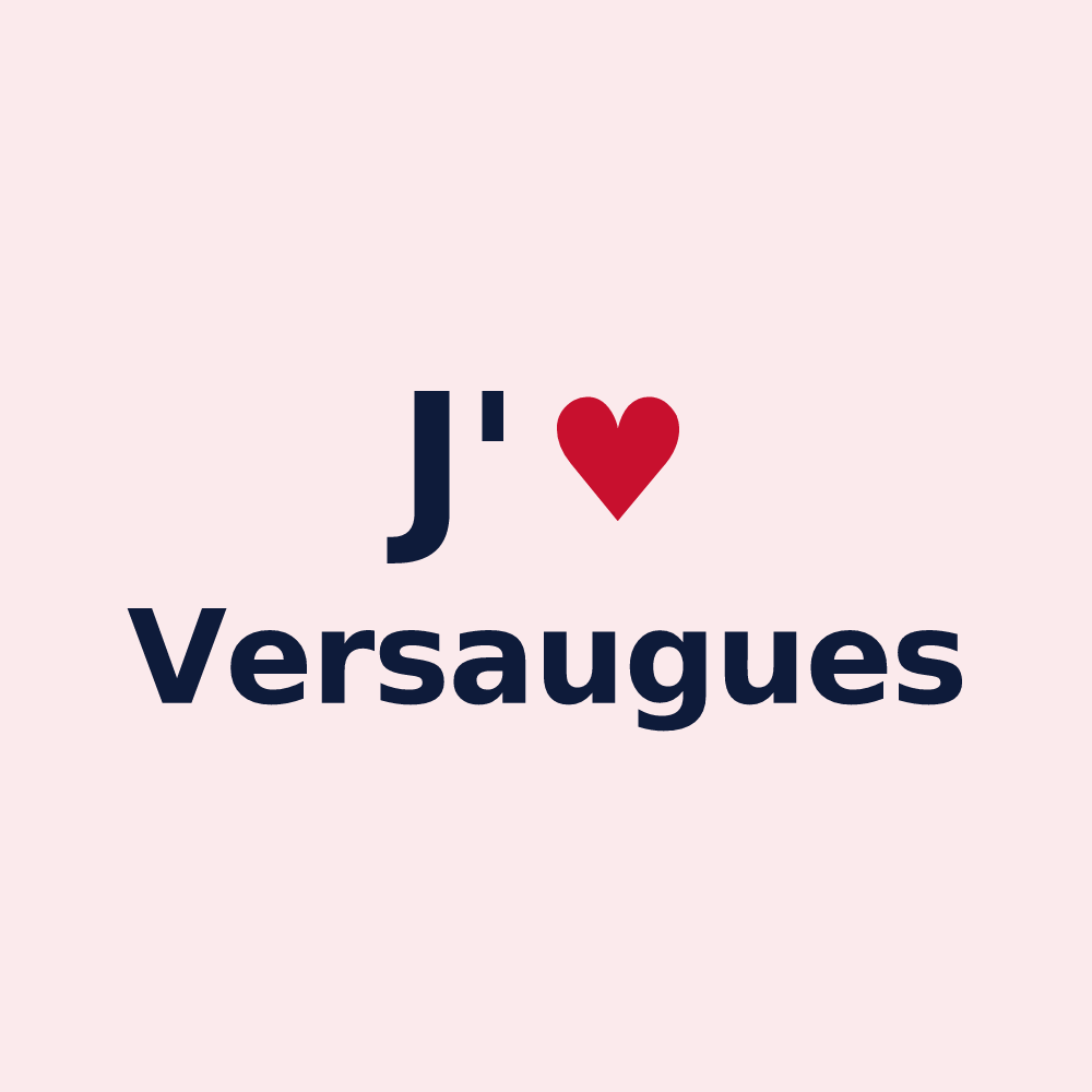 Magnet personnalisé Versaugues — design J'aime Versaugues