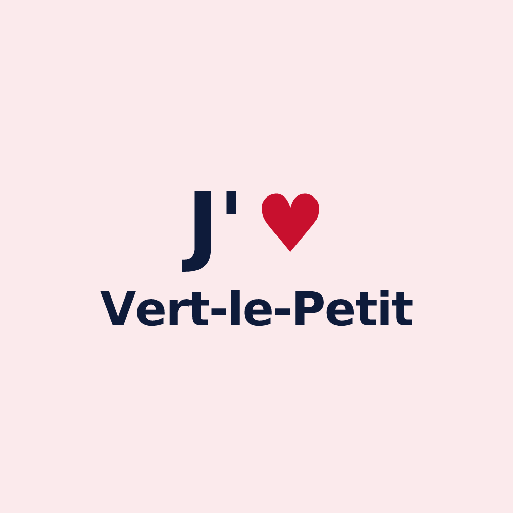 Magnet personnalisé Vert-le-Petit — design J'aime Vert-le-Petit