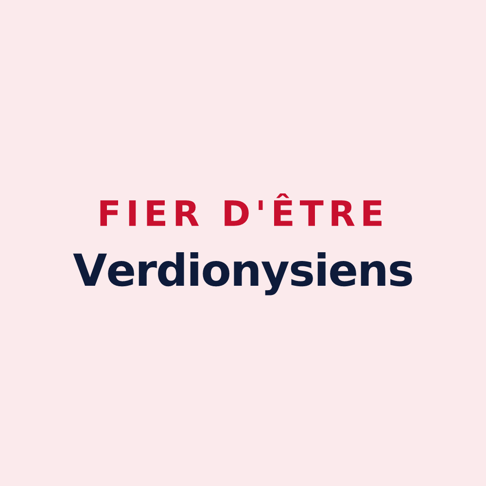 Magnet « Fier d'être Verdionysiens » — design pour Vert-Saint-Denis