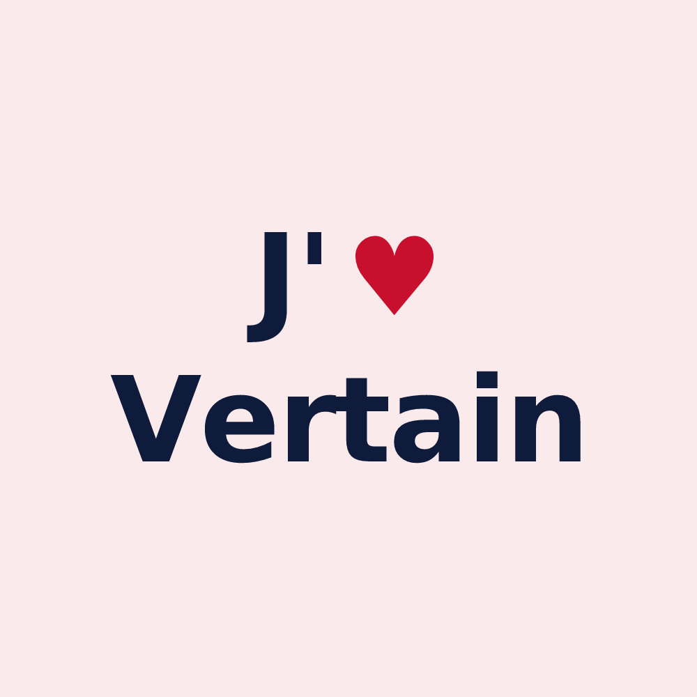 Magnet personnalisé Vertain — design J'aime Vertain