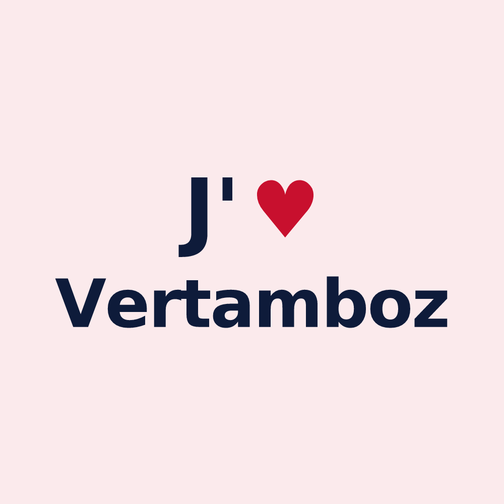Magnet personnalisé Vertamboz — design J'aime Vertamboz