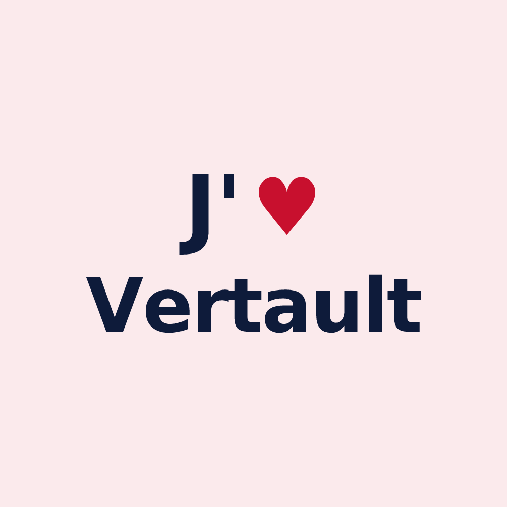 Magnet personnalisé Vertault — design J'aime Vertault
