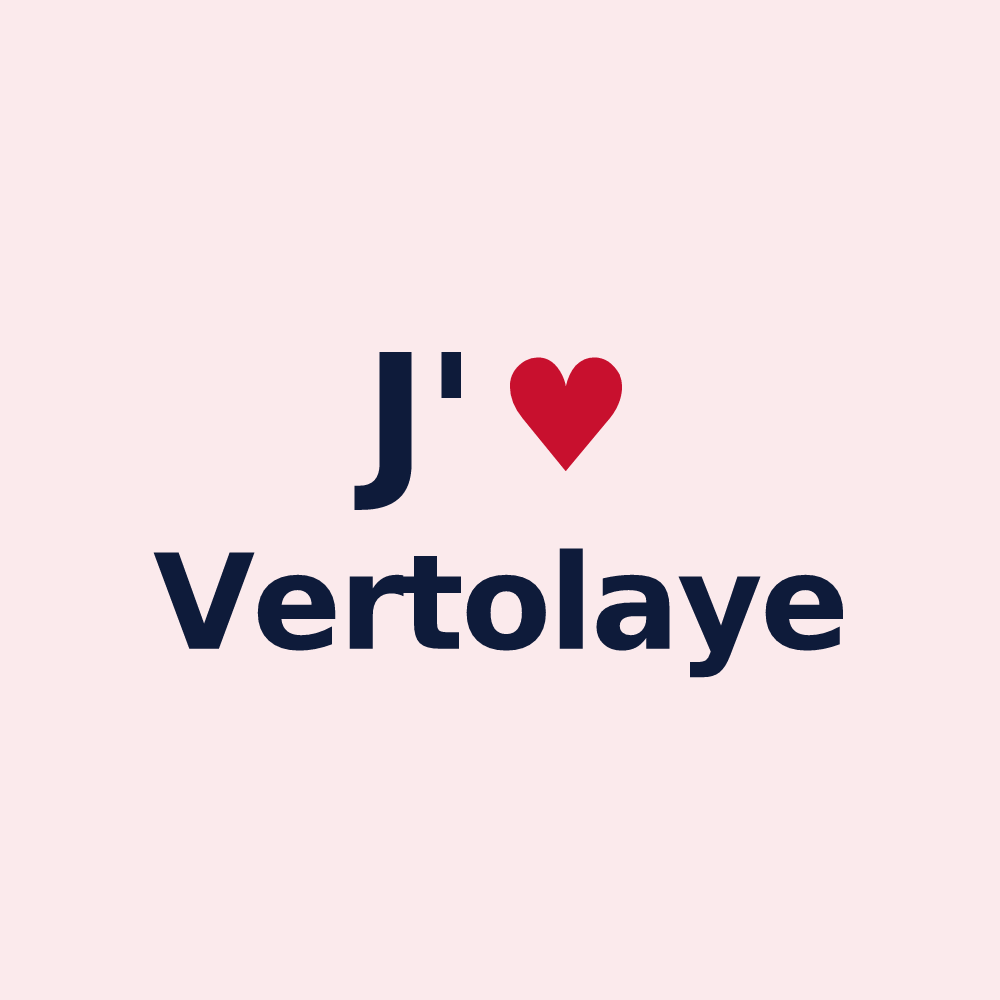 Magnet personnalisé Vertolaye — design « J'aime Vertolaye » imprimé sur le magnet
