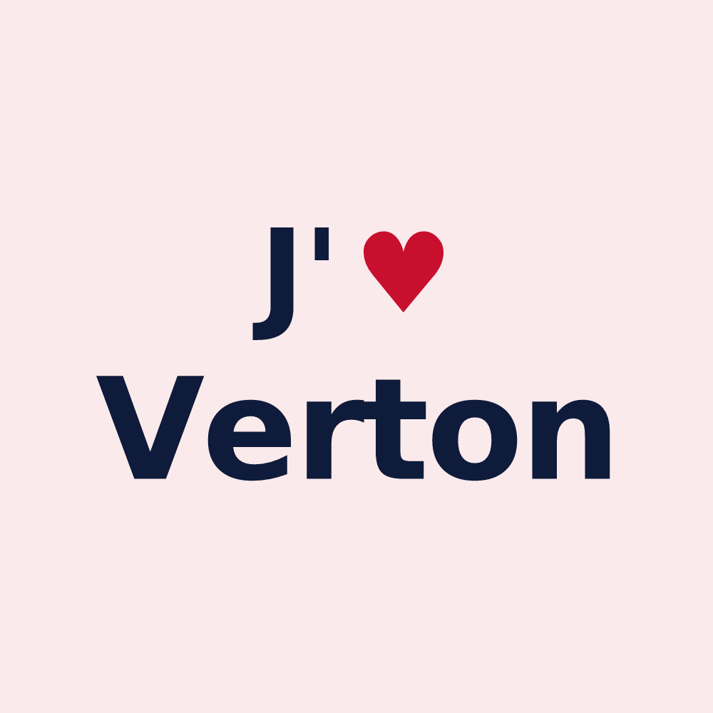Magnet personnalisé Verton — design J'aime Verton