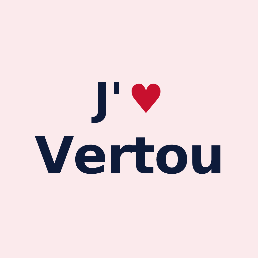 Magnet personnalisé Vertou — design J'aime Vertou