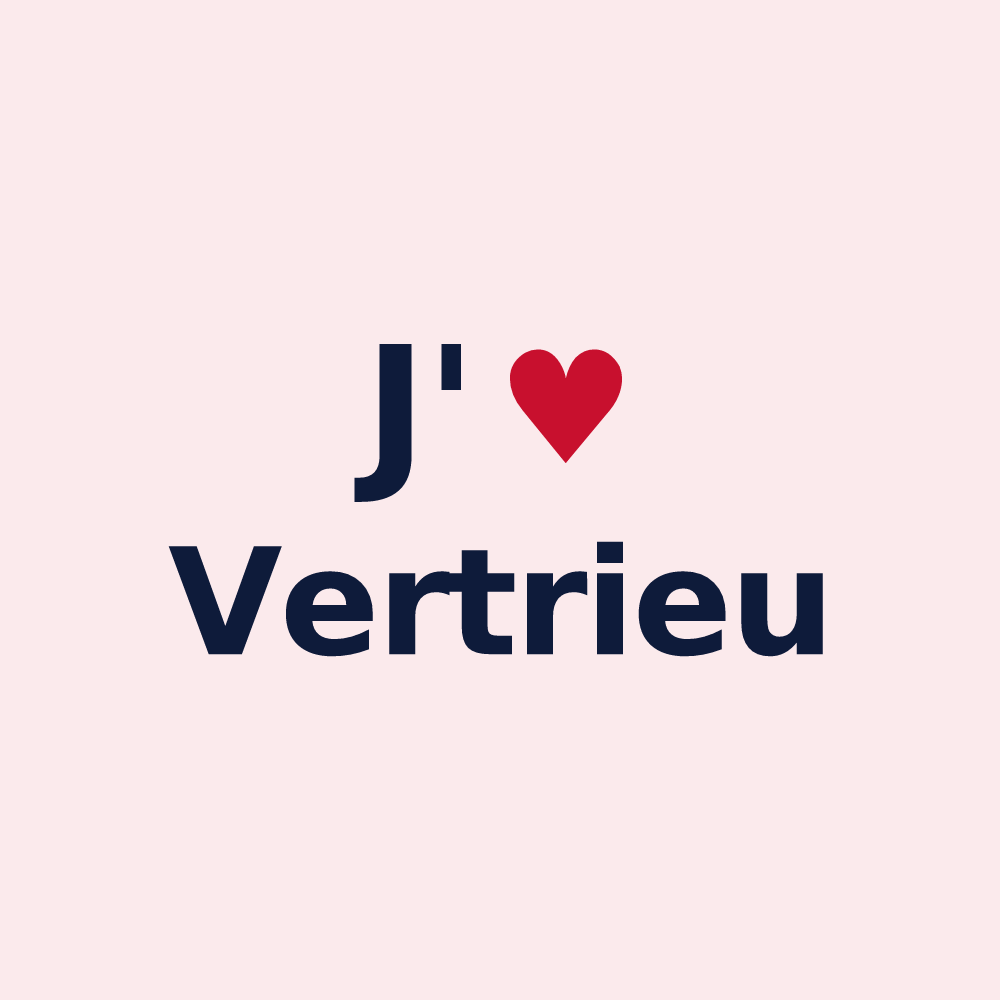Magnet personnalisé Vertrieu — design J'aime Vertrieu