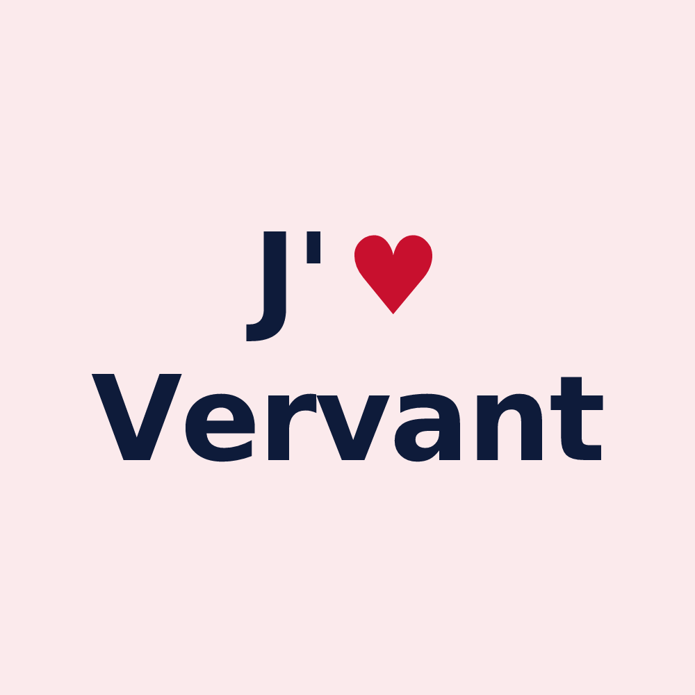 Magnet personnalisé Vervant — design J'aime Vervant