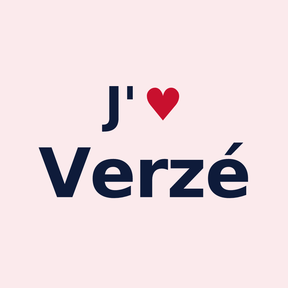 Magnet personnalisé Verzé — design J'aime Verzé
