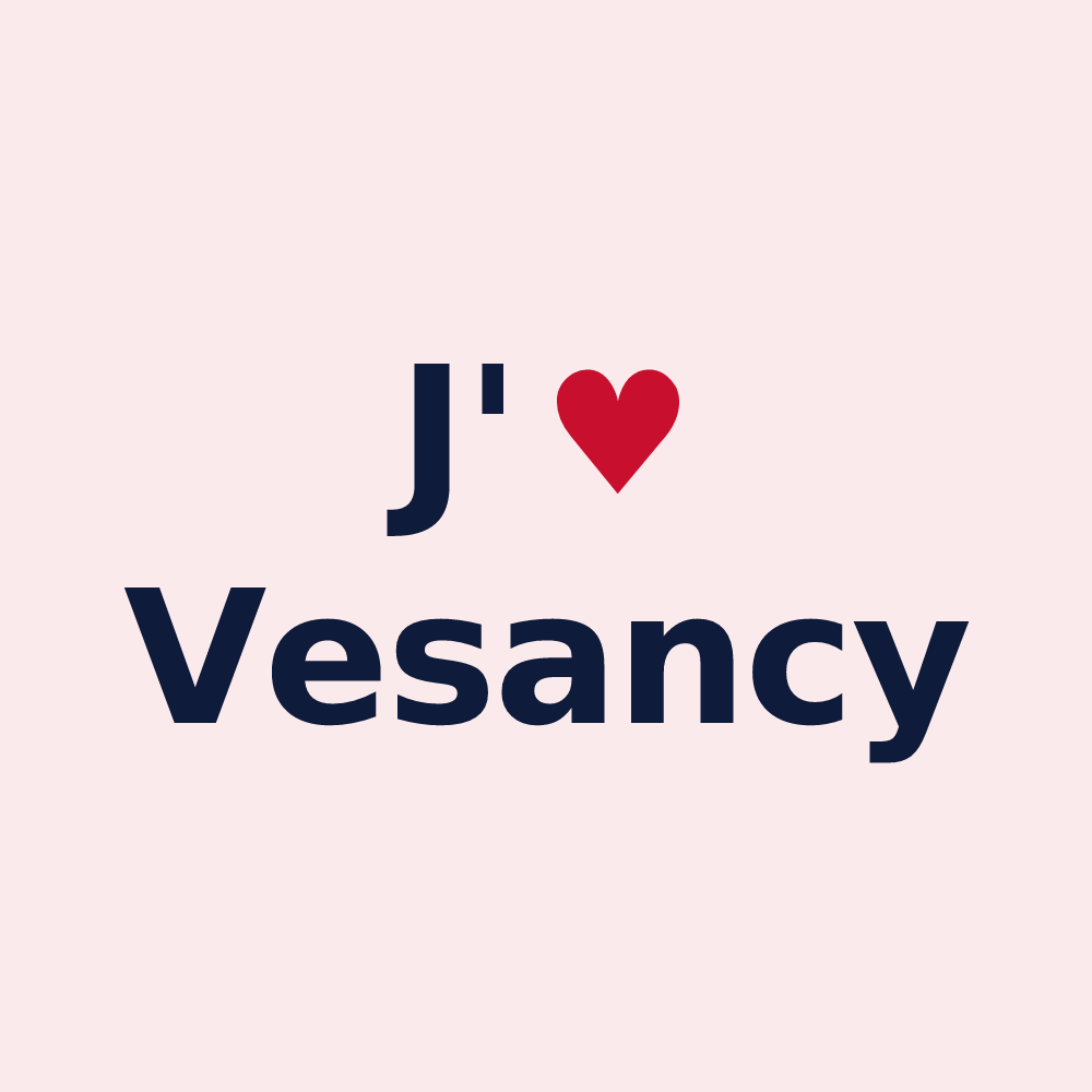 Magnet personnalisé Vesancy — design J'aime Vesancy